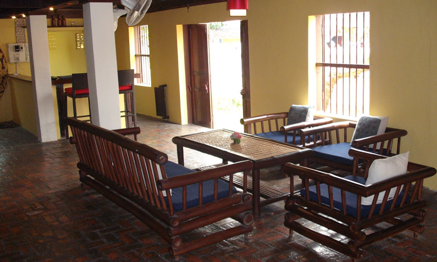 Sofa set downstairs of the City Residence in town of Luang Prabang - Laos