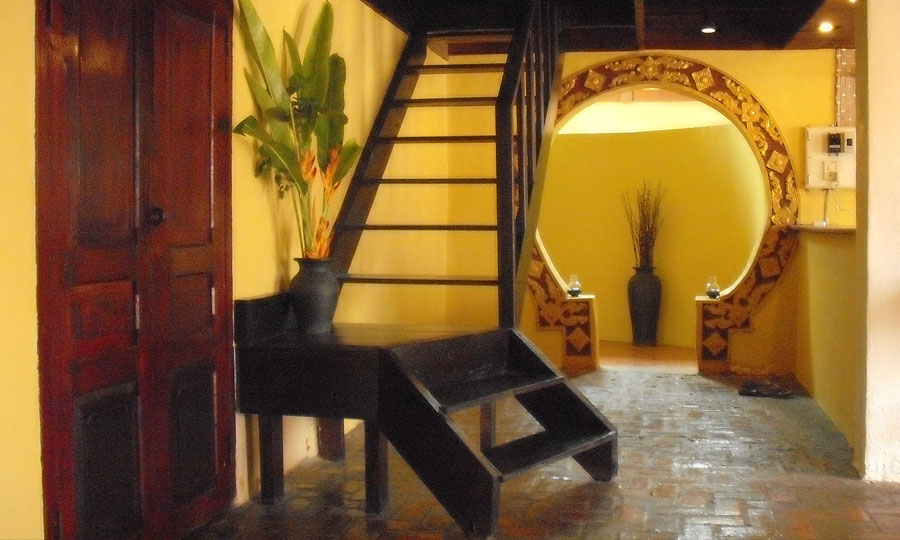 view of downstairs of the UNESCO Heritage house in luang prabang - Hillside Nature and lifestyle lodge - laos